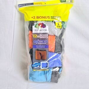 Fruit of the Loom Boys 12+2 Bonus Boxer Briefs L 14-16